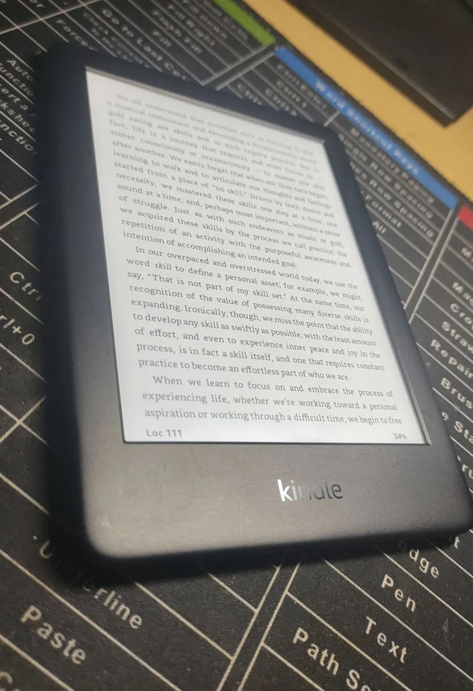 ekran czytnika e-booków z czcionką dostosowaną do wzroku