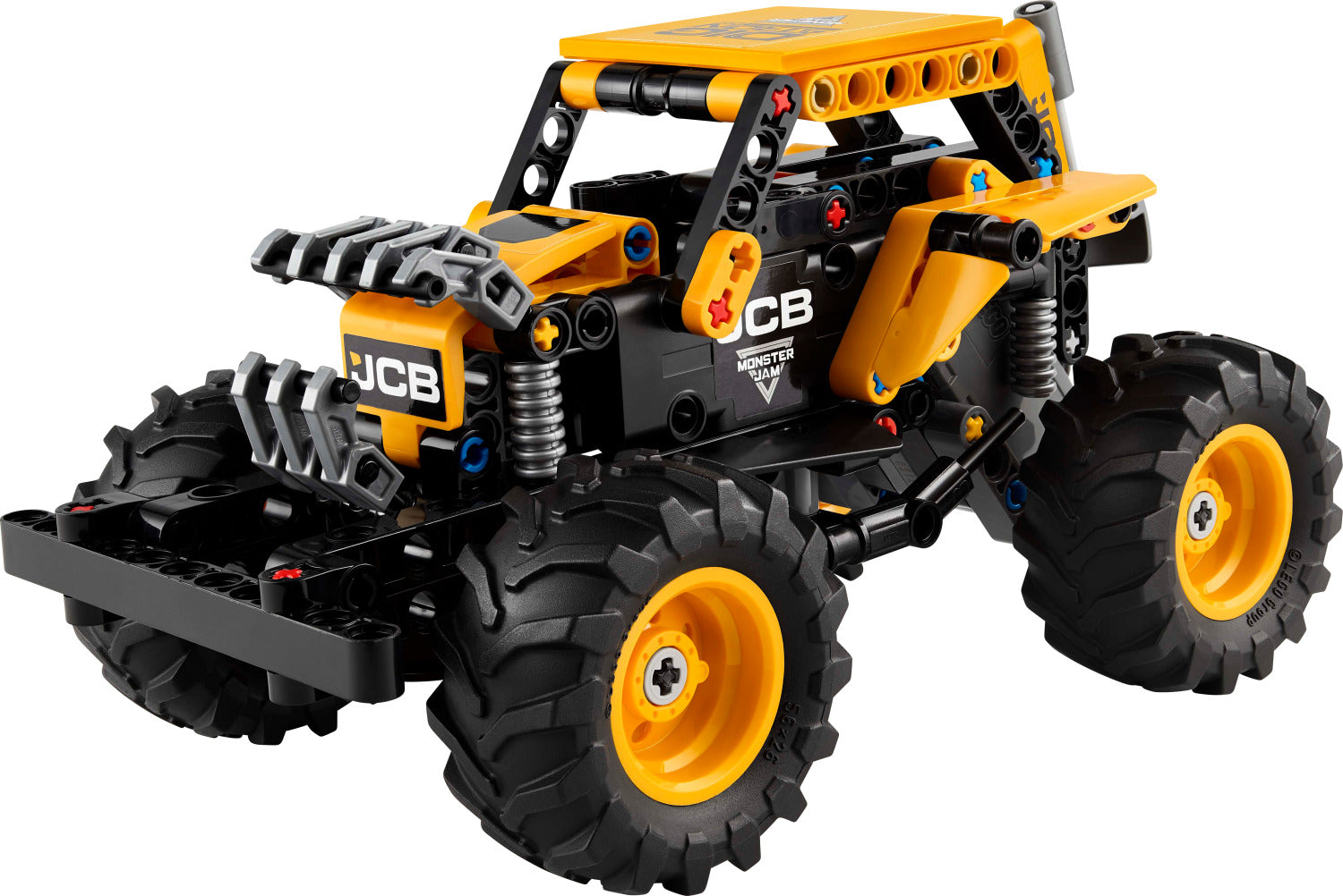 dziewczynka pchająca gotowy model lego technic po stole