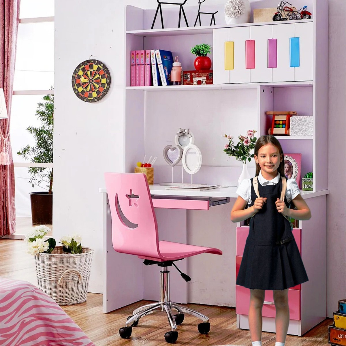 montaż podnóżka do krzesła ucznia montaż podnóżka pod ergonomicznym krzesłem przez rodzica w pokoju dziecka